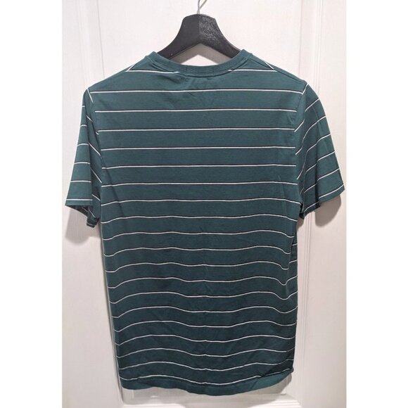 Fred Perry | Fine striped tee in light petrol green - Picture 3 of 8